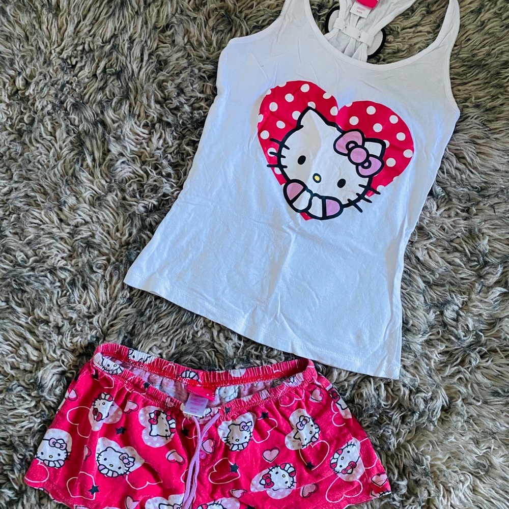 Sanrio hello kitty pajama set shorts & tank top